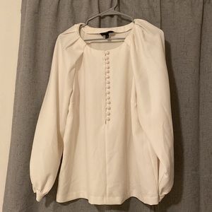 Banana Republic off white button blouse